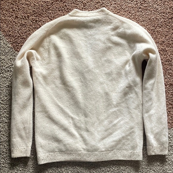 RARE Vintage Panda Embellished Flower Cardigan Size 38 Angora Lambswool - Picture 6 of 6